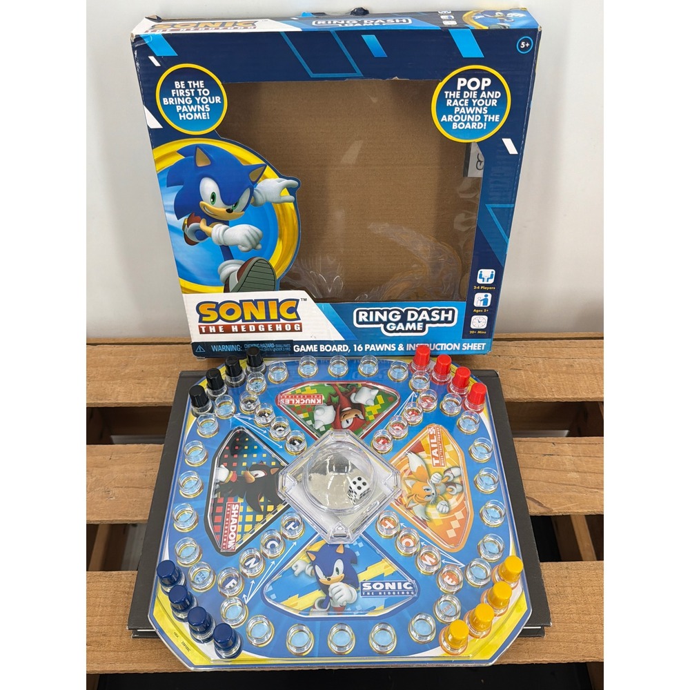 Sonic the Hedgehog Ring Dash Game Forever Clever Board Game SC2515-01 Blue Box